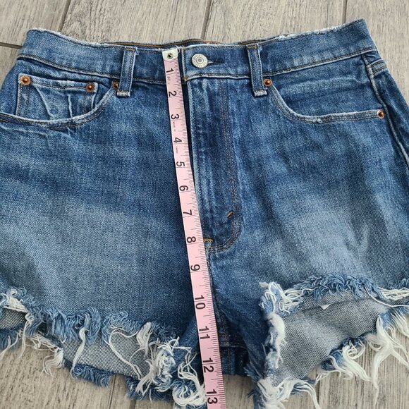 Abercrombie & Fitch The Mom Short High Rise Denim Shorts Women’s Size 27/4 - Picture 6 of 9